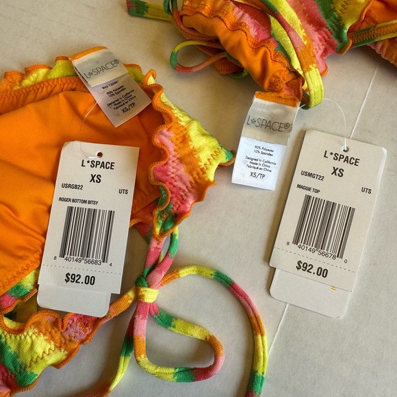 L*Space Maggie Top & Roger Bottom 2-Piece Bikini Set NWT Size XS - Picture 8 of 8